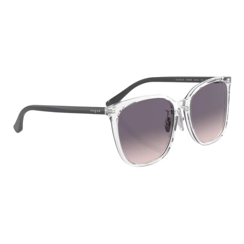 VOGUE Acetate Square Sunglasses Women's Transparent-3