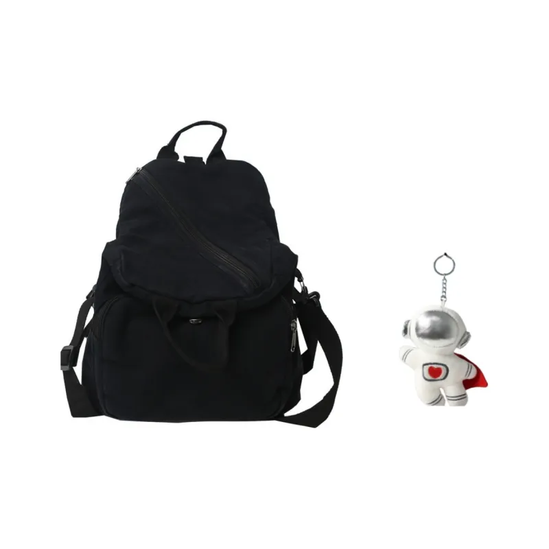 BRABOSTON Canvas Backpack Regular Unisex Beige/Black/Brown-8