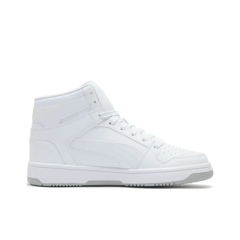 PUMA Rebound Layup Non slip Lightweight Mid Top Skateboard Shoes Unisex White-1