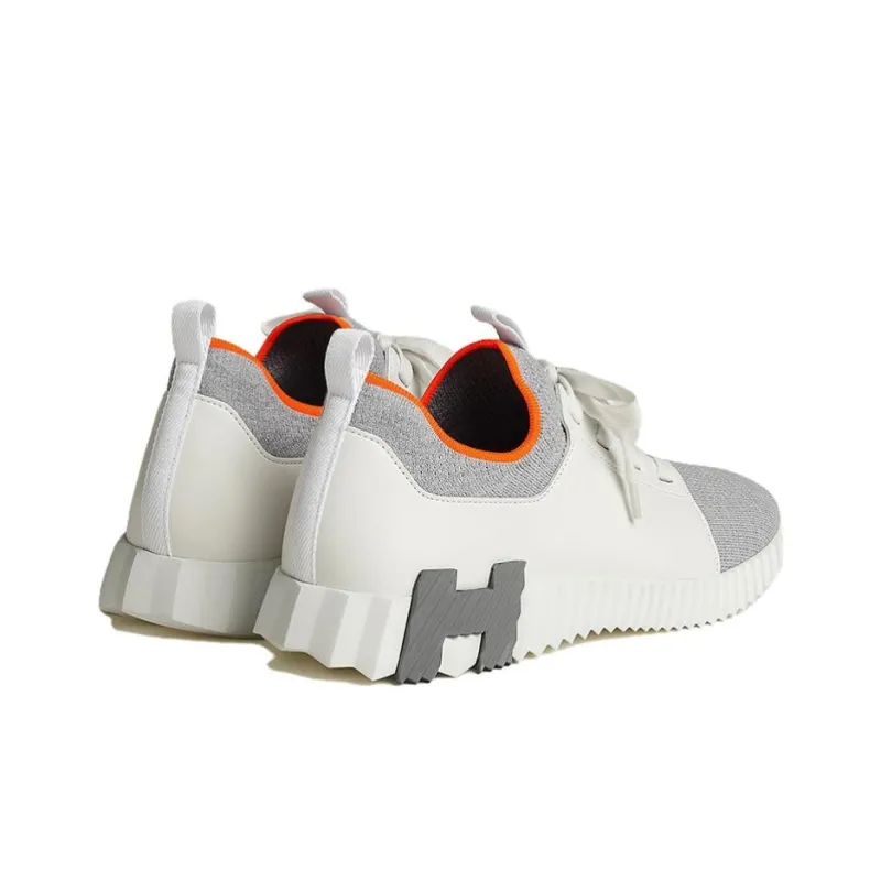 HERMES Depart Low-Top Casual Shoes Men's Gray White-3