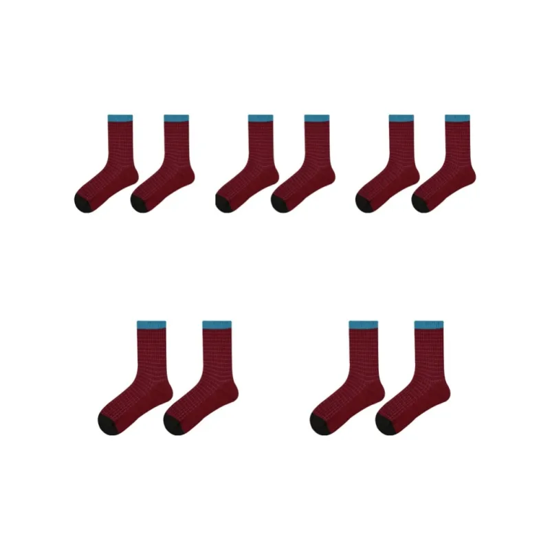 Vine Color Mid Calf Socks Women's 5 Pack-22