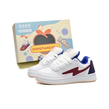 Anime Story Anti Slip Wear Resistant Lightweight Breathable Low Top Skateboard Shoes Unisex White Blue Red