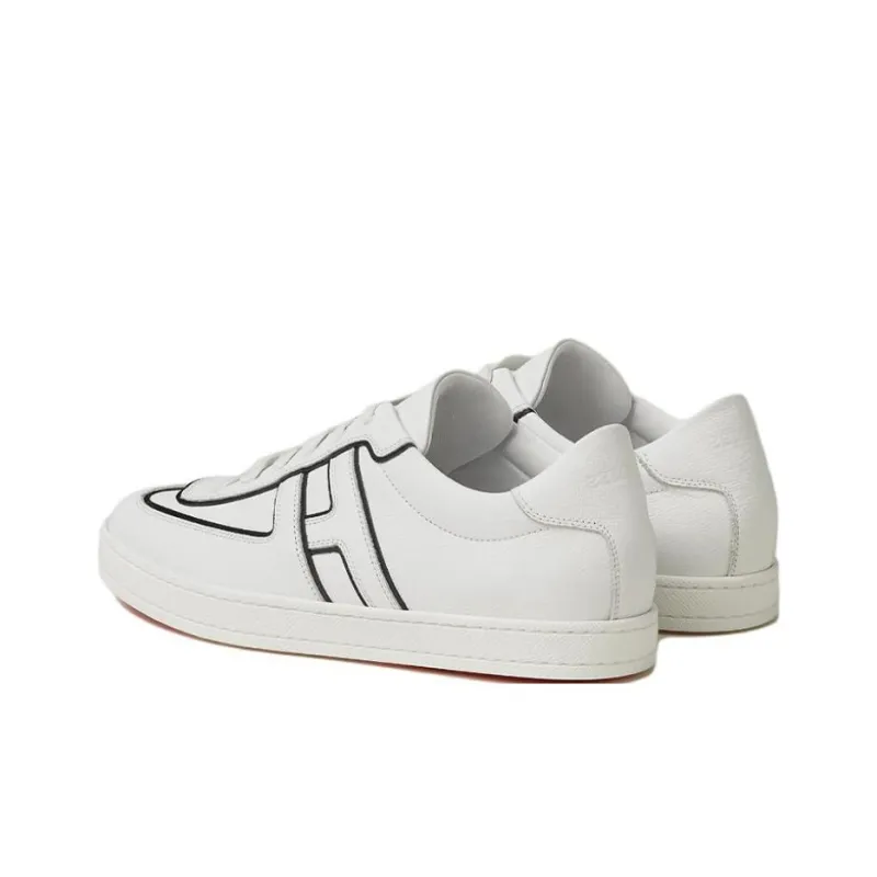 HERMES Boomerang Low Top Skateboard Shoes Men's White-3