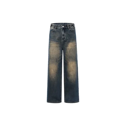 YINLEI Jeans Unisex Nostalgic Blue