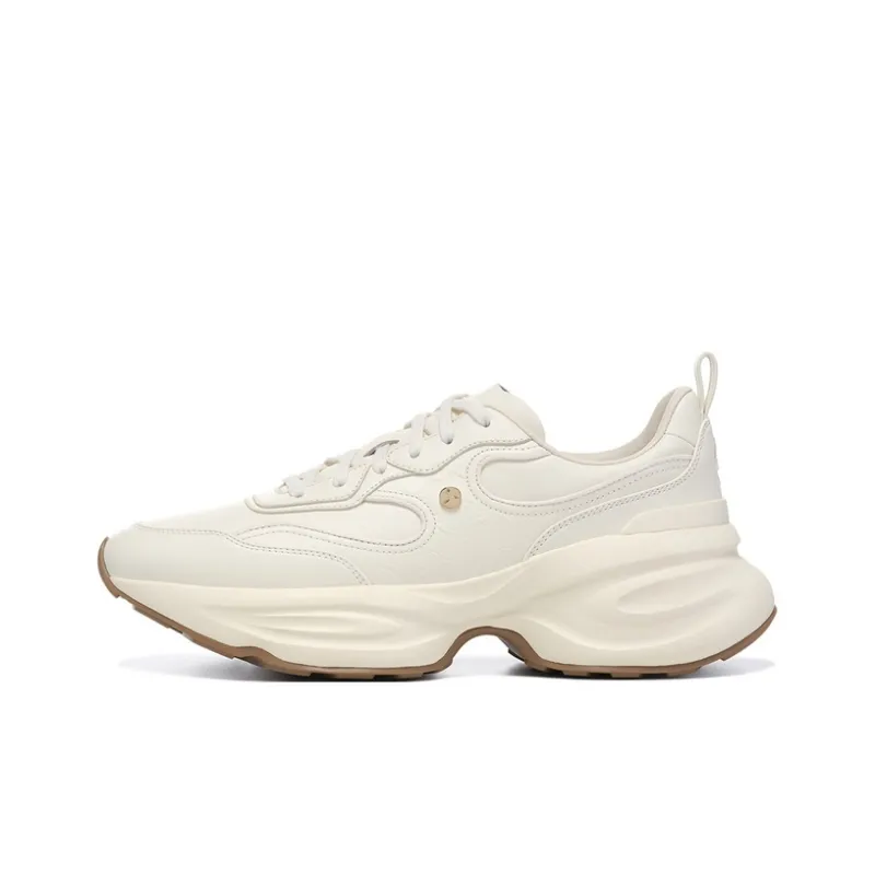 LI NING 1990 Classic Collection Chunky Sneakers Women's Low Top Ecru-0