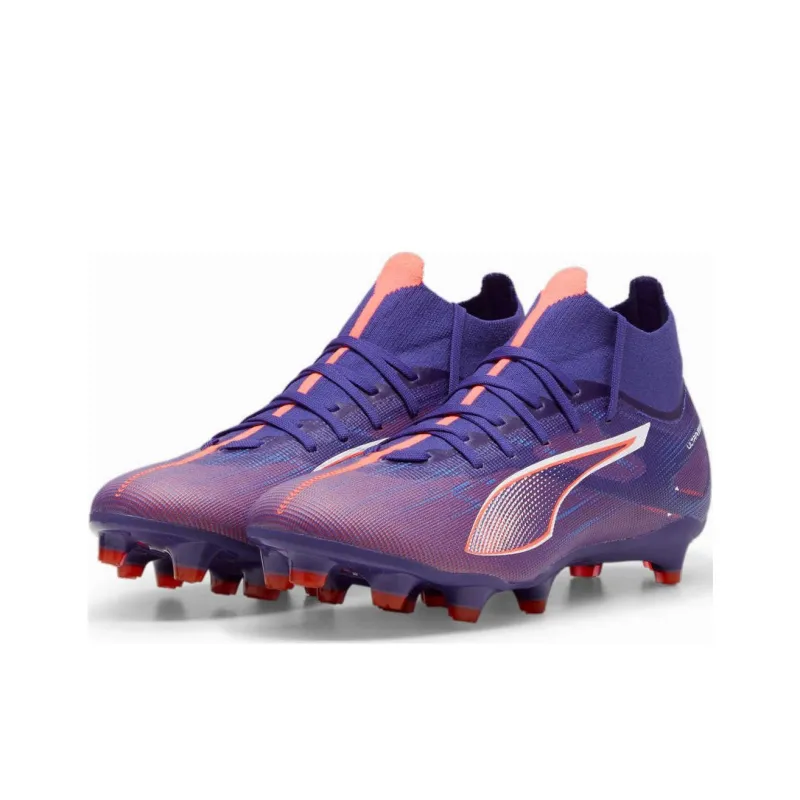 PUMA Ultra 5 Anti Slip Wear Resistant Soccer Shoes Women's Purple Orange-2