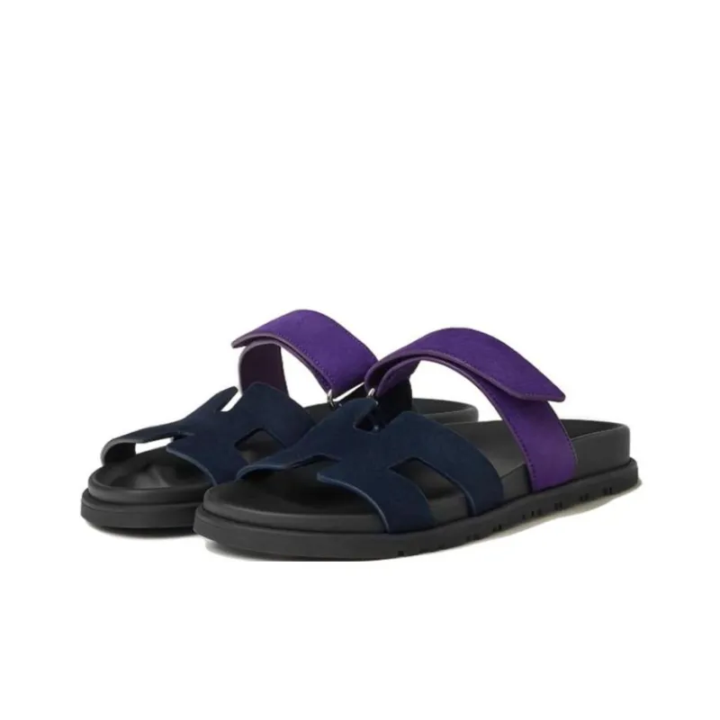 HERMES Chypre Slip Resistant Slide Slippers Men's Blue-3