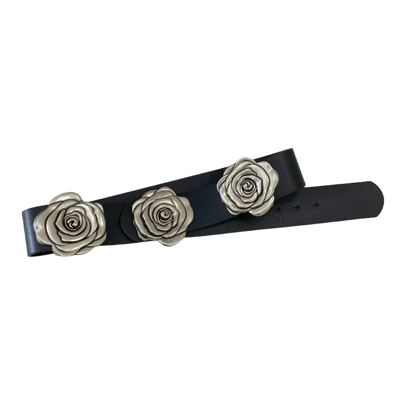 Emperor Penguin Lace Up Floral Corset Belt Pin Buckle Wide Belt Lace Up Body Sculpting Leather Belts Women's 5cm-0