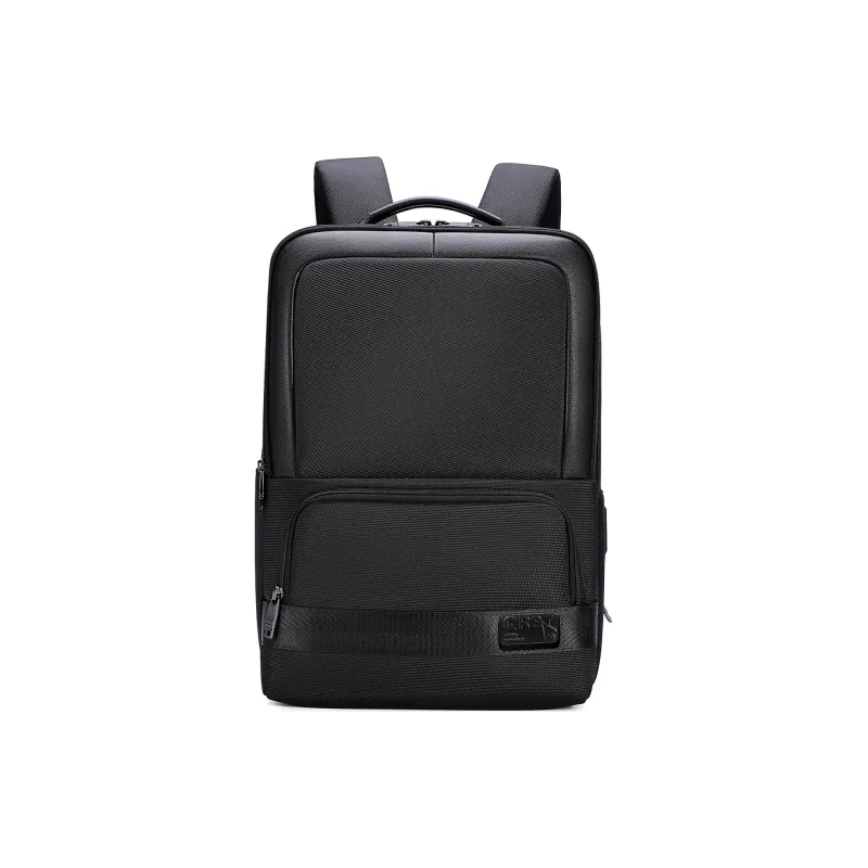 QRST Polyester Backpack Laptop Bag Backpack Regular Men's Black-0