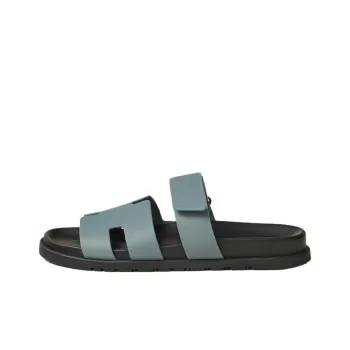 HERMES Chypre Rubber Sole Slip Resistant Slide Slippers Men's Blue