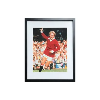 EM Dennis Law Manchester United Photo Includes Certification Certificate Outer Frame Size 38.6x48.6cm