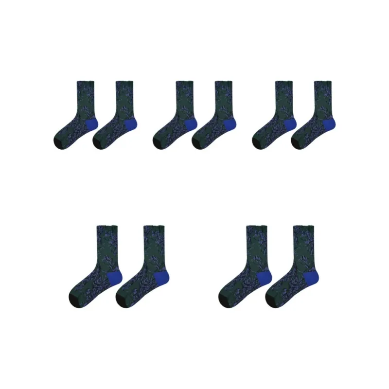 Vine Color Mid Calf Socks Women's 5 Pack-3