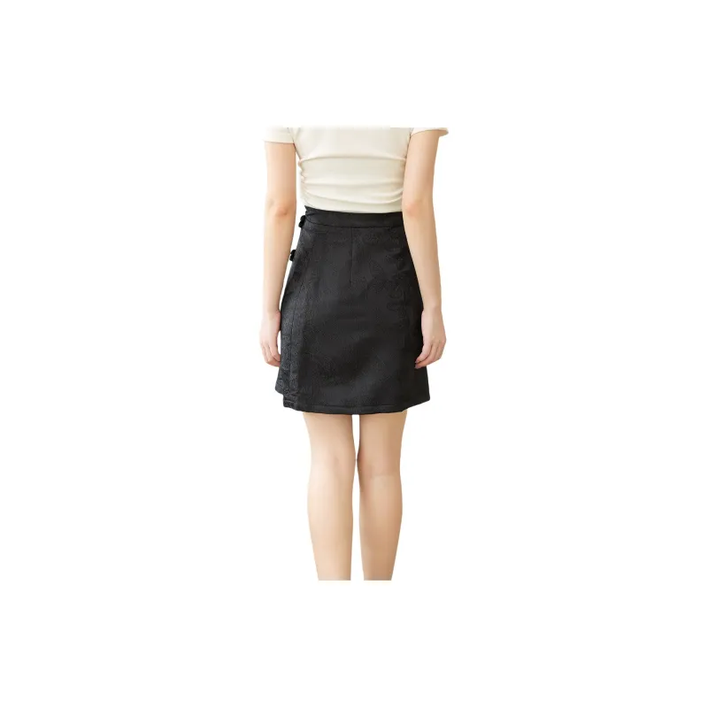 CLUB NEWS Casual Short Skirts Women's Black-1