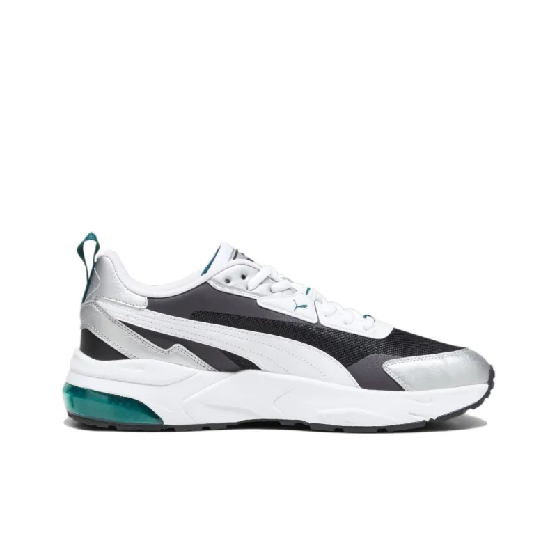 PUMA Vis2k Anti Slip And Wear Resistant Breathable Low Top Casual Shoes Unisex Black White Silver-1