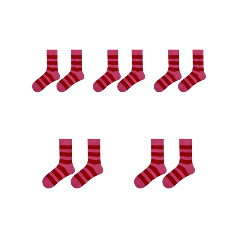 Vine Color Mid Calf Socks Women's 5 Pack-24