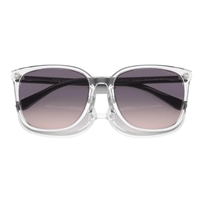VOGUE Acetate Square Sunglasses Women's Transparent-4