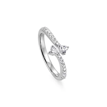 KADER 925 Sterling Silver Rings Women's Silver White Box