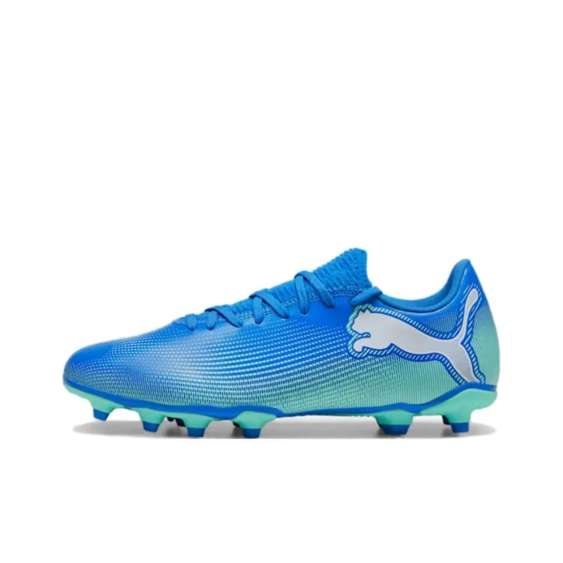 PUMA FUTURE 7 PLAY Anti Slip Wear Resistant Soccer Shoes Men's Blue-0