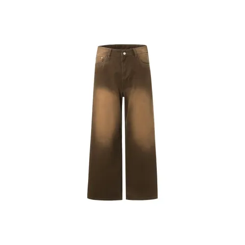 YINLEI Jeans Unisex Brown