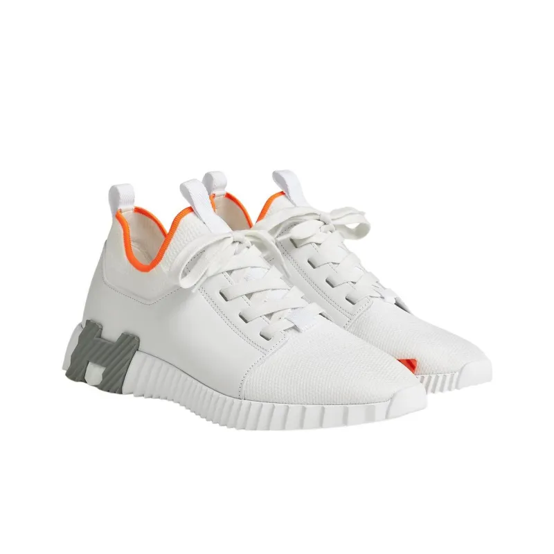 HERMES Depart Low-Top Casual Shoes Men's White-3