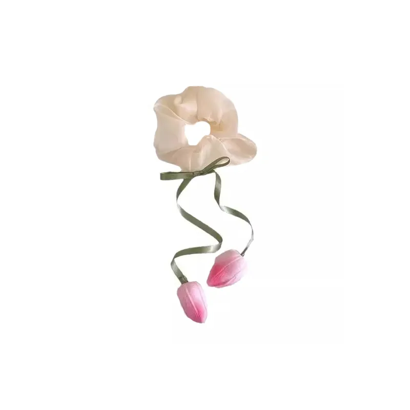 Water Jade Fabric Hair Tie Women's-2
