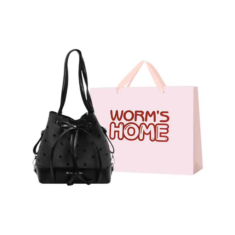 Worm's Home Fabric Backpack Women's Black-4