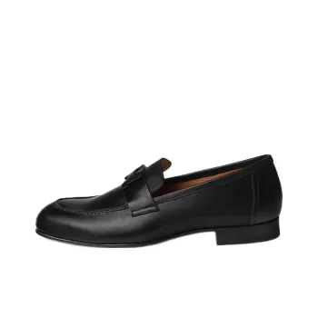 HERMES Paris Loafers Men's Black