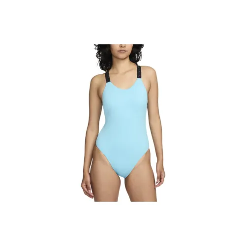 Nike One-Piece Swimsuits Women's Water Bottle Blue/Black