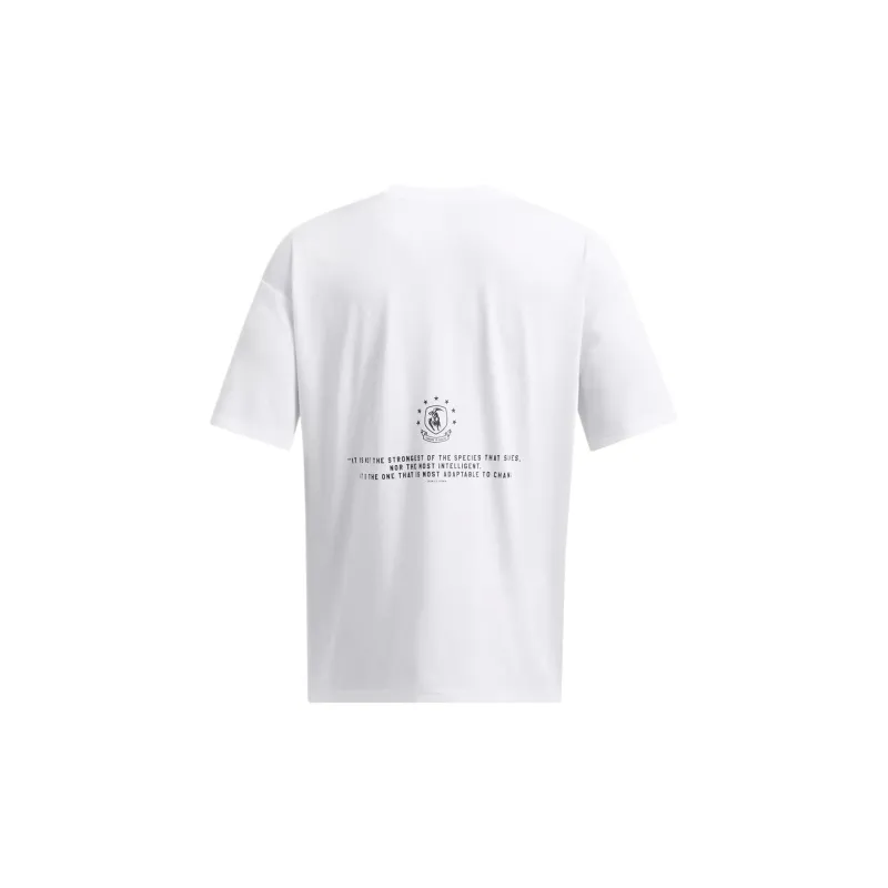 Under Armour Johnson BADGE OF HONOR T Shirt Men's White-1