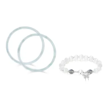 GIFU Colored Glaze Butterfly Bangle Set Women's