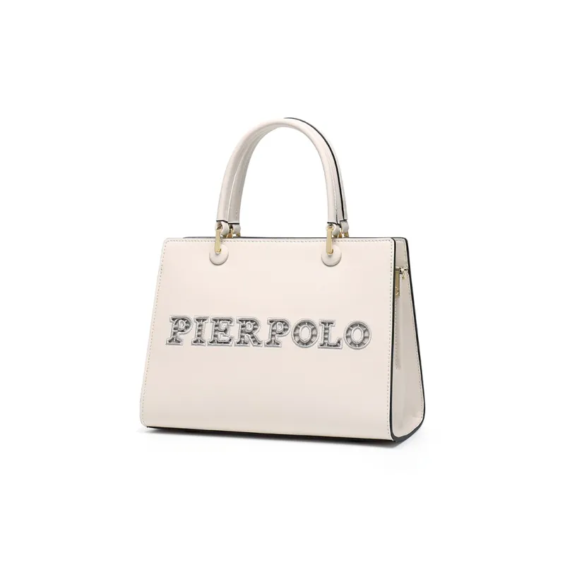 PIERPOLO Cow Leather Crossbody Bag Elegance Mom Bag Handbag Regular Women's Gray Blue/Royal Blue/Ecru-1