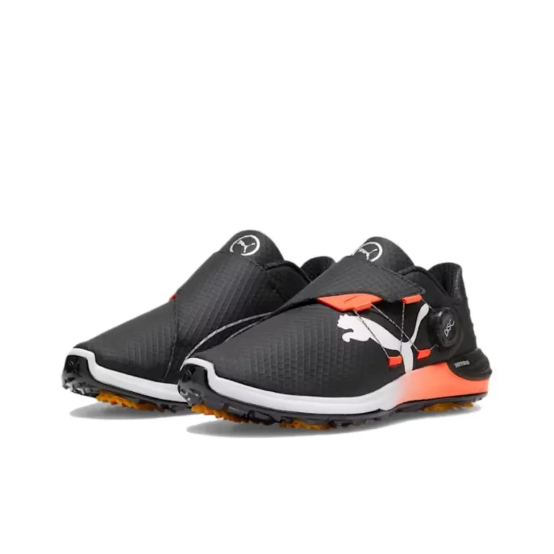 PUMA Anti Slip Wear Resistant Low Top Golf Shoes Men's Black-2