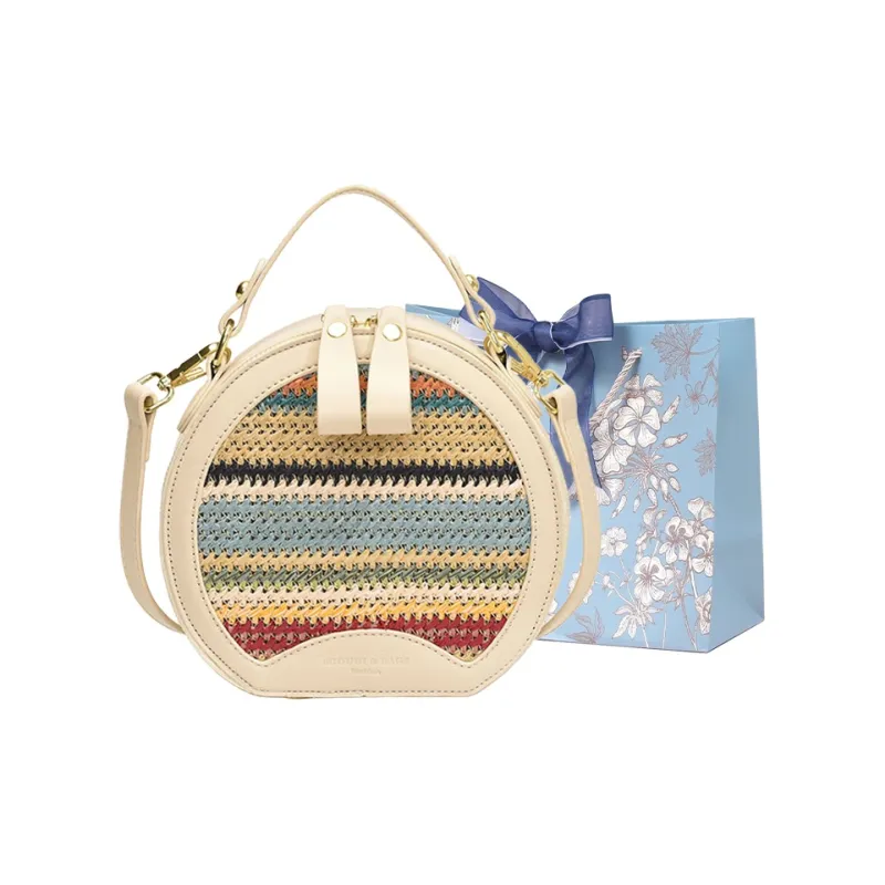 REDOO Fabric One Shoulder Crossbody Handbag Women's White/Khaki/Black-0