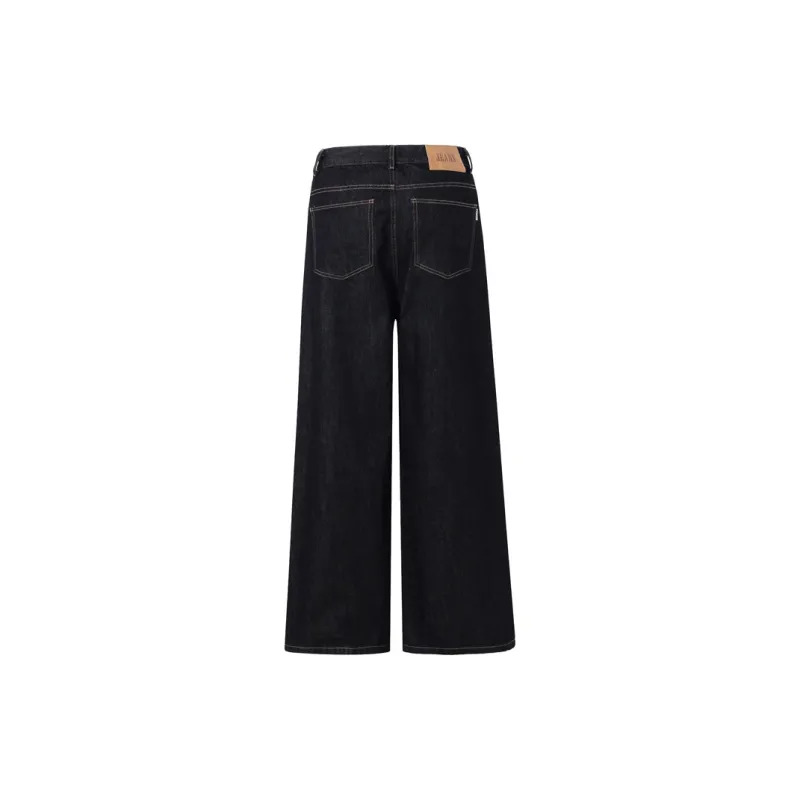 YINLEI Jeans Unisex Original Denim Black-1
