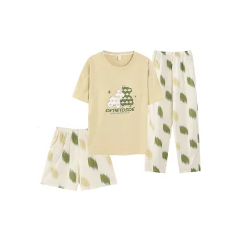 The Story Of The Flower Season Pajama Set Women's Wheat