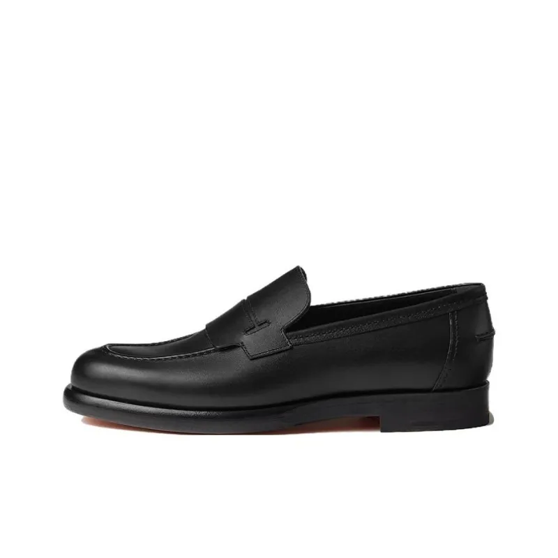 HERMES Hector Loafers Men's Black-0