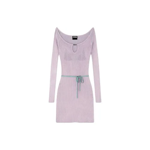 VERSACE JEANS COUTURE Long-Sleeved Dresses Women's Pink