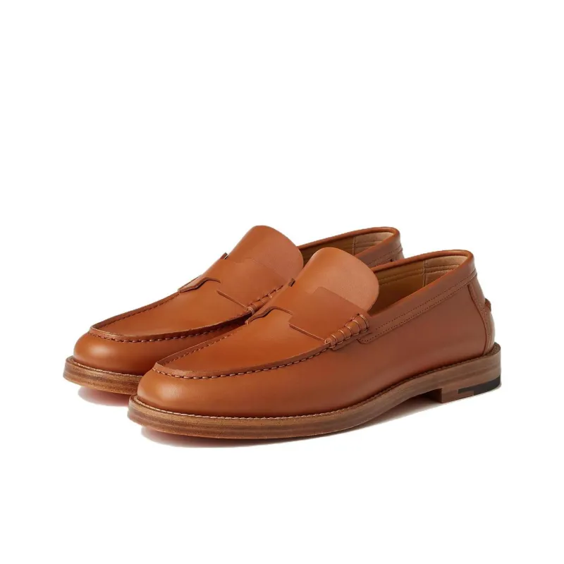 HERMES Loafers Men Brown-2