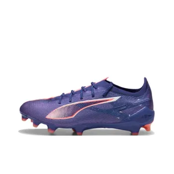 PUMA Ultra 5 FG Rubber Long Studs Anti-Slip And Wear-Resistant Breathable Soccer Shoes Women's Purple Orange Color