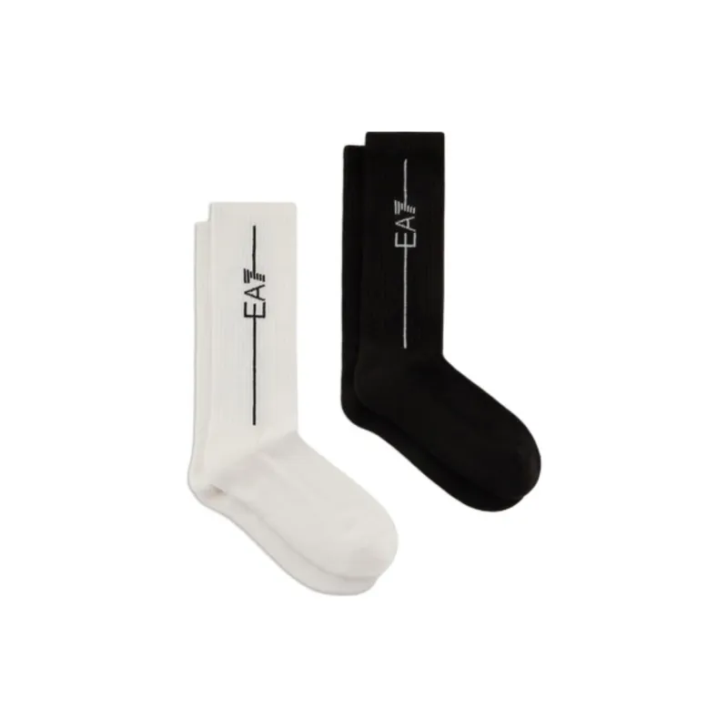 EMPORIO ARMANI EA7 FW24 Mid Calf Socks Unisex 2 Pack-1