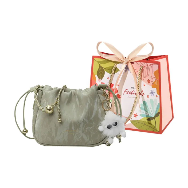 Cwatcun PU Shoulder Bag Regular Women's Pink/Black/Ecru/Green-20