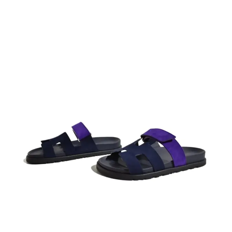 HERMES Chypre Slip Resistant Slide Slippers Men's Blue-2