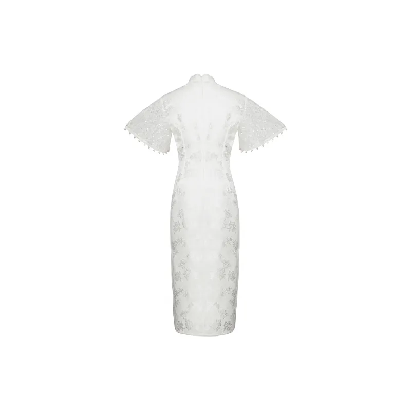 Clothes Cut By Time Cheongsam Women's White-1