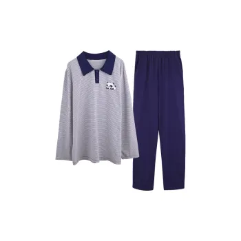 H YXIANG Pajama Set Men's Navy Blue