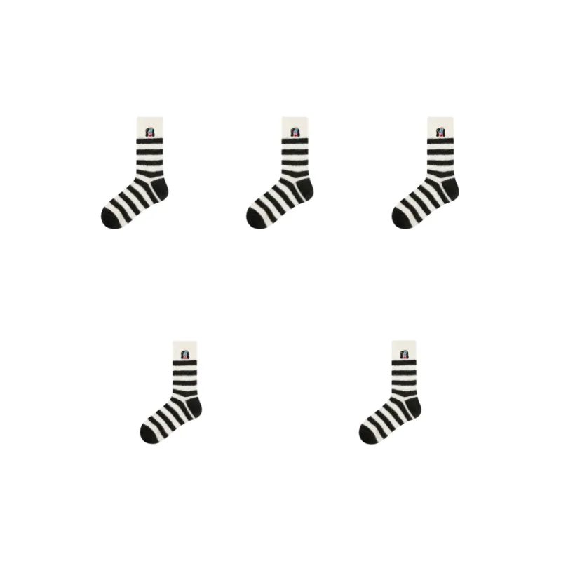 Vine Color Mid Calf Socks Women's 5 Pack-12