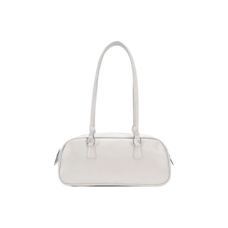 Carksky PU Shoulder Bag Women's Silver/White/Black-6