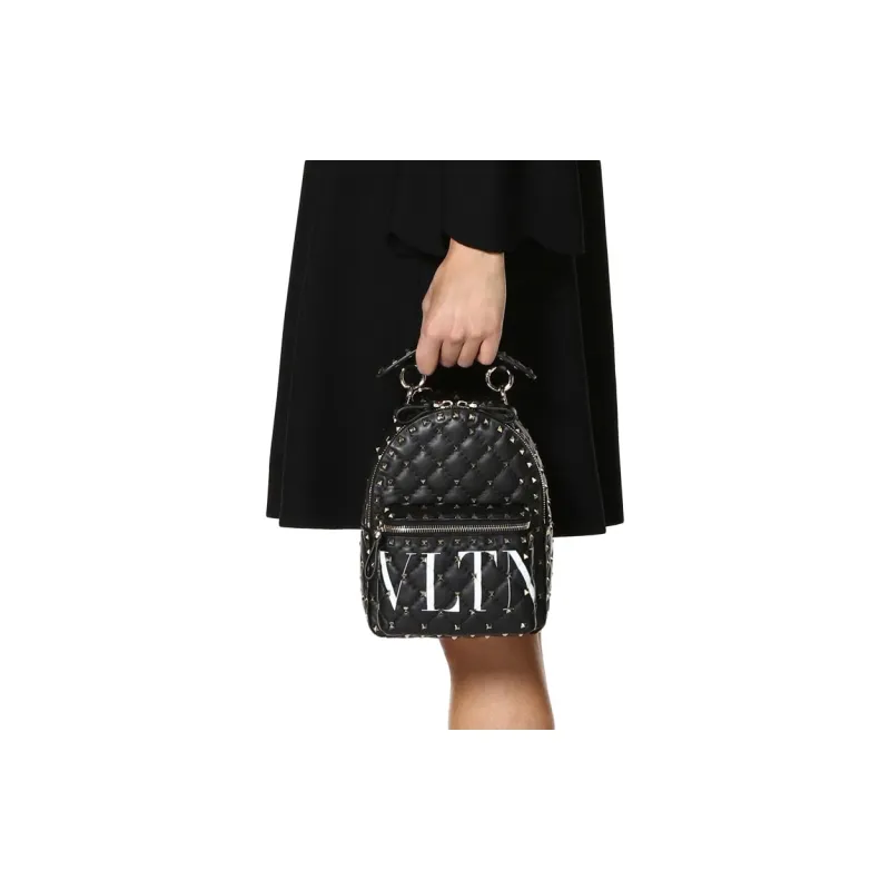 Valentino Sheepskin Backpack Mini Women's Black-4