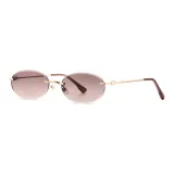 Matte Rose Gold Frame with Gradating Purple Pink Lenses