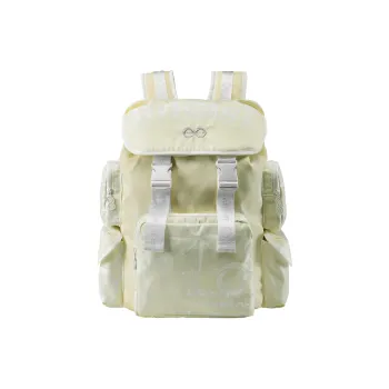 8atheist Polyester Backpack Large Size Unisex Cream Yellow