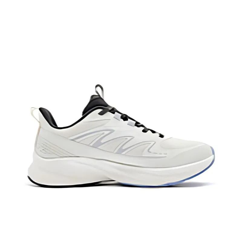 QIAODAN Durable Cushioning Low Top Casual Running Shoes Women's White Purple Black-1
